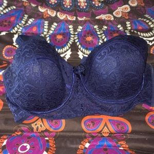 Blue Size 44DDD Lace Bra